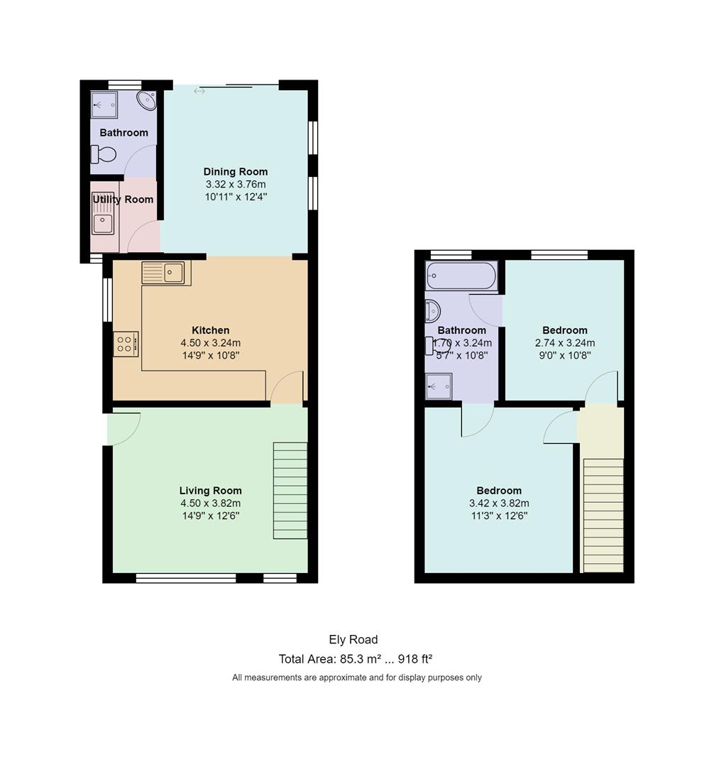 Floorplan for Ely Road, Llandaff, Cardiff